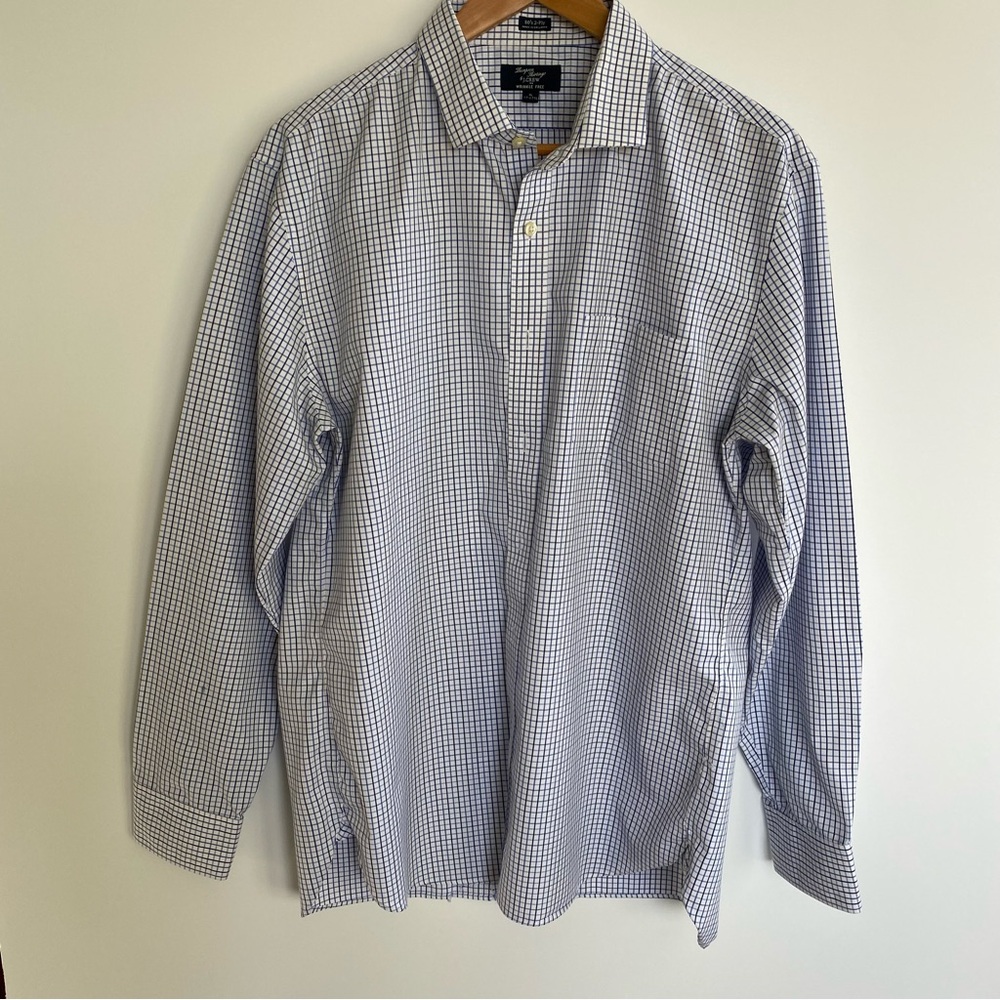 J. Crew Thompson Shirtings 80s 2-Ply Pocket Checkered Button Down Shirt *Rip* - Picture 3 of 9